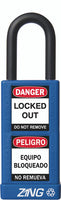 RecycLock Padlock, Keyed Alike,1.5" Shackle and 3" Body - Blue
