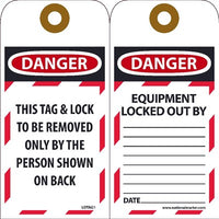 Equipment Locked Out By Includes Glow Lockout Tags | LOTAG1
