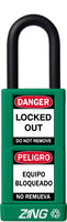RecycLock Padlock, Keyed Different,1.5" Shackle and 3" Body - Green
