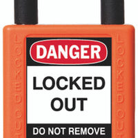 RecycLock Padlock, Keyed Alike,1.5" Shackle and 3" Body - Orange