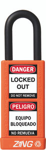 RecycLock Padlock, Keyed Alike,1.5" Shackle and 3" Body - Orange