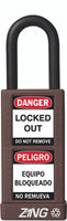 RecycLock Padlock, Keyed Different,1.5" Shackle and 3" Body - Brown
