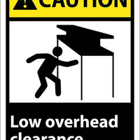 CAUTION, LOW OVERHEAD CLEARANCE, 14X10, RIGID PLASTIC
