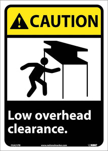 CAUTION, LOW OVERHEAD CLEARANCE, 14X10, RIGID PLASTIC