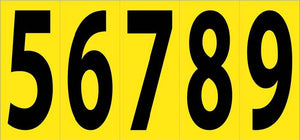 NUMBER CARD, 3" 5-9 (5 NUMBERS/CARD), PS CLOTH
