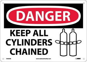 DANGER, KEEP ALL CYLINDERS CHAINED, GRAPHIC, 10X14, PS VINYL