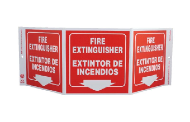 TRI-VIEW, FIRE EXTINGUISHER, EXTINTOR DE INCENDIOS, 7.5X20, RECYCLE PLASTIC