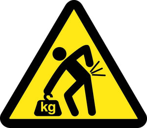 LABEL, GRAPHIC FOR LIFTING HAZARD, 2IN DIA, PS VINYL