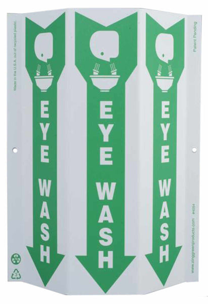Eye Wash With Graphic Down Arrow Slim TriView Sign | 4054
