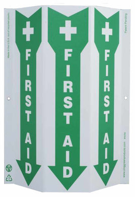 First Aid Down Arrow Slim TriView Sign | 4056