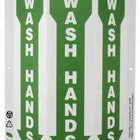 Wash Hands Down Arrow Slim TriView Sign | 4062