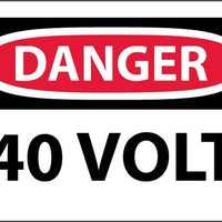 DANGER, 440 VOLTS, 3X5, PS VINYL,5/PK