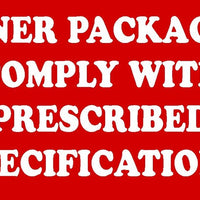 HAZARDOUS MATERIALS SHIPPING LABELS, INNER PACKAGES COMPLY WITH PRESCRIBED SPECIFICATIONS, 3X5, PS PAPER, 500/ROLL