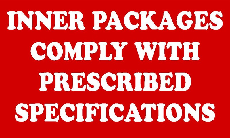 HAZARDOUS MATERIALS SHIPPING LABELS, INNER PACKAGES COMPLY WITH PRESCRIBED SPECIFICATIONS, 3X5, PS PAPER, 500/ROLL