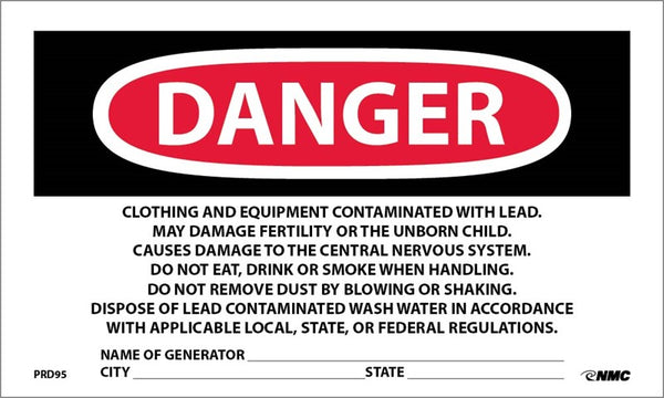 LABELS, CONTAINS LEAD CONTAMINATES . . ., 3X5, PS PAPER, 500/RL