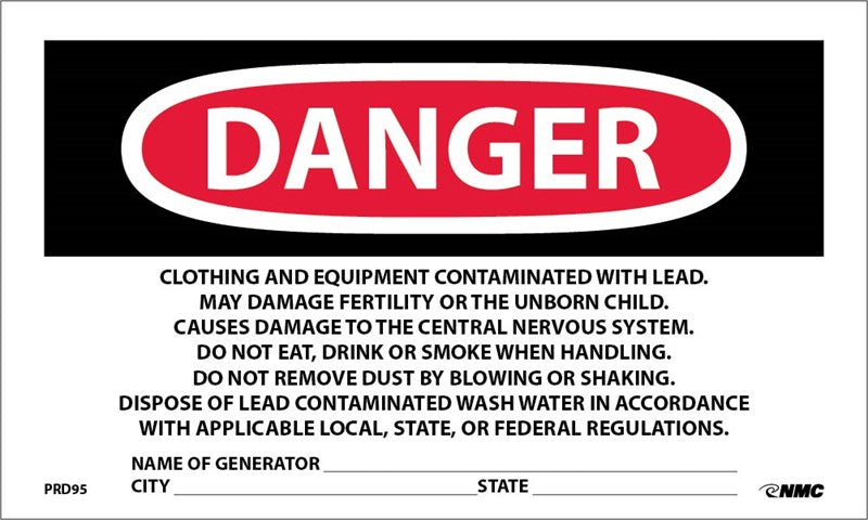 LABELS, CONTAINS LEAD CONTAMINATES . . ., 3X5, PS PAPER, 500/RL