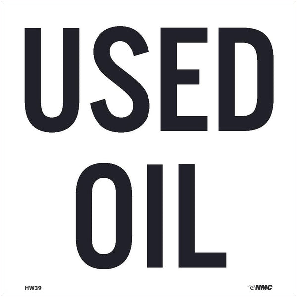 USED OIL, 6X6, PS VINYL LABEL, 25/PK