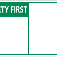 SAFETY FIRST, BLANK, 3X5, PS VINYL, 5/PK