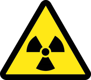 LABEL, GRAPHIC FOR RADIOACTIVE MATERIAL HAZARD, 4IN DIA, PS VINYL