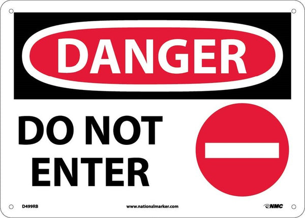 DANGER, DO NOT ENTER, GRAPHIC, 10X14, .040 ALUM