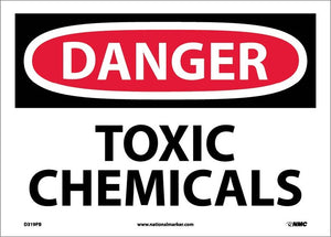 DANGER, TOXIC CHEMICALS, 10X14, PS VINYL