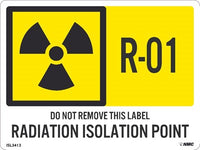 Radiation Isolation Point Labels Sequential Numbering 1-10

