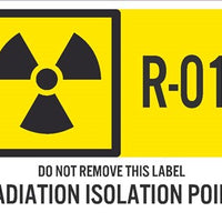 Radiation Isolation Point Labels Sequential Numbering 1-10