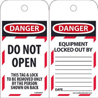 Danger Do Not Open Lockout Tags | TAG9

