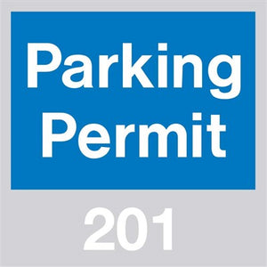 PARKING PERMIT, WINDSHIELD, BLUE, 201-300
