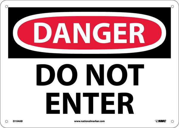 DANGER, DO NOT ENTER, 7X10, RIGID PLASTIC