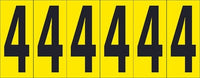 NUMBER CARD, 3" 4 (6 NUMBERS/CARD), PS CLOTH