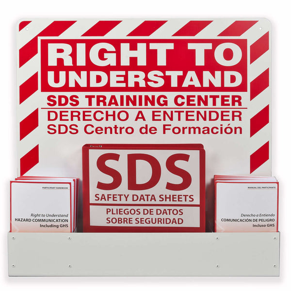 Eco GHS-SDS Training Station, Binder & Booklets, Bilingual, Recycled Aluminum | 6044