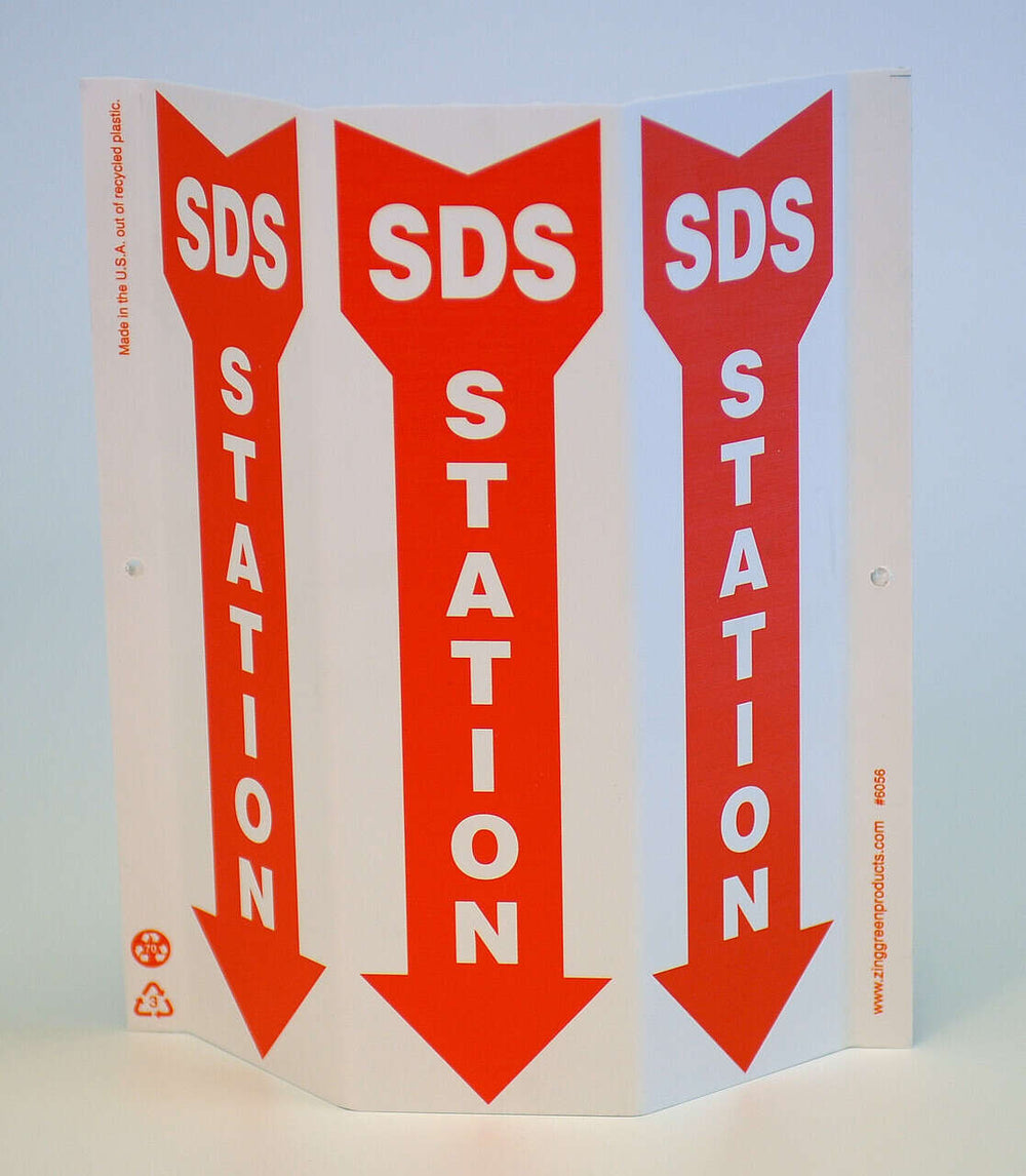 SDS Station GHS Slim TriView Sign | 6056