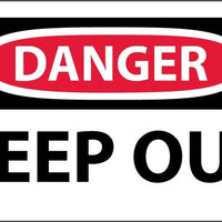 DANGER, KEEP OUT, 3X5, PS VINYL, 5/PK