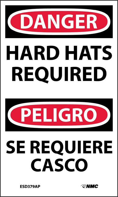 Danger Hard Hats Required English/Spanish 5