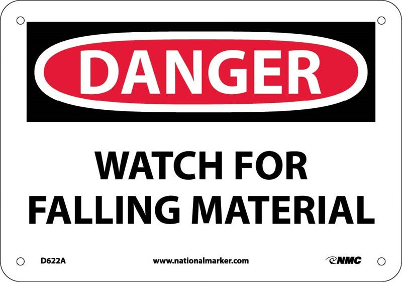 DANGER, WATCH FOR FALLING MATERIAL, 10X14, .040 ALUM