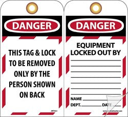 Danger Equipment Locked Out By Lockout Tags | JMTAG1