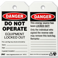 DANGER Do Not Operate - Eco Safety Tag | 7010