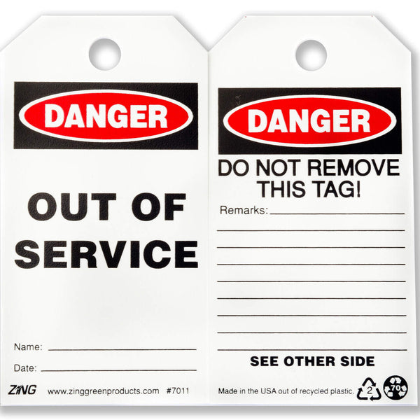 DANGER Out of Service - Eco Safety Tags | 7011