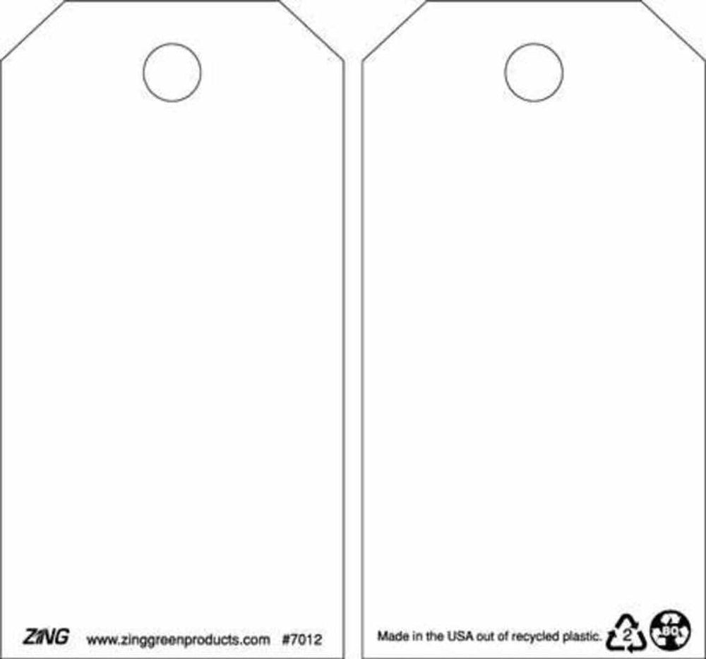Blank - White Eco Safety Tags | 7012