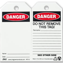 Danger Blank Eco Safety Tags | 7013