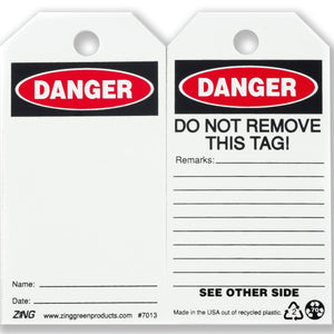 Danger Blank Eco Safety Tags | 7013