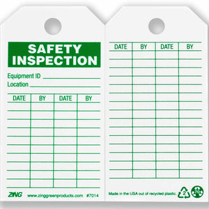 Safety Inspection Eco Safety Tags | 7014