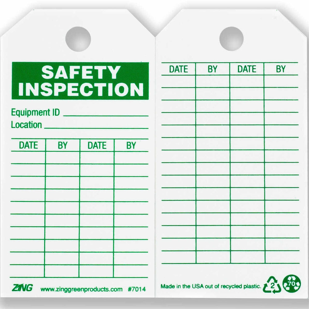 Safety Inspection Eco Safety Tags | 7014