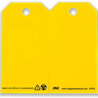 Blank - Yellow Eco Safety Tags | 7015