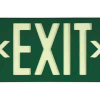 GloBrite Eco Exit Single Face Green With Black Bracket Exit Sign - 8.25 Inches x 15.25 Inches