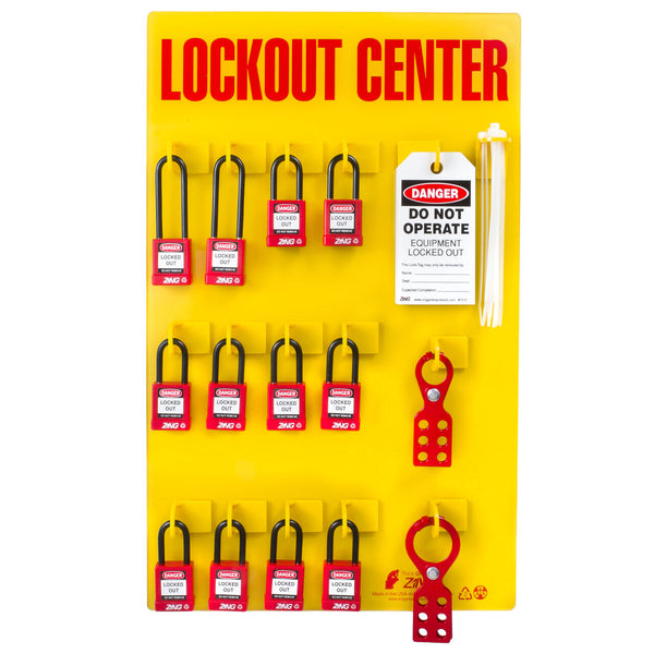 RecycLockout Lockout Station, 12 Padlocks, Stocked | 7115