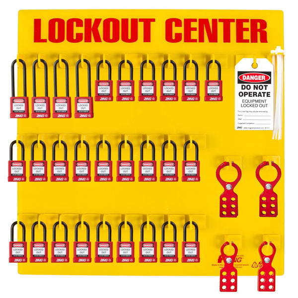  RecycLockout Lockout Station, 28 Padlocks, Stocked | 7116