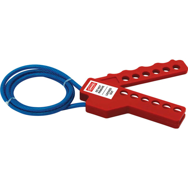 Cable Lockout, Squeeze Handle-Metalic Blue Cable | 7244