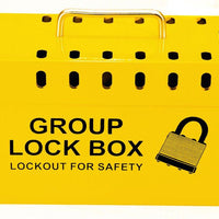 Group Lockout Box 13-Hole Steel Yellow | 7299Y-UN